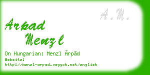arpad menzl business card